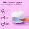 Mini UV LED Nail Lamp Portable Nail Dryer USB Charging Quick Drying Manicure Lamp for Nail Salon Shell Shaped Nail Art Lamp