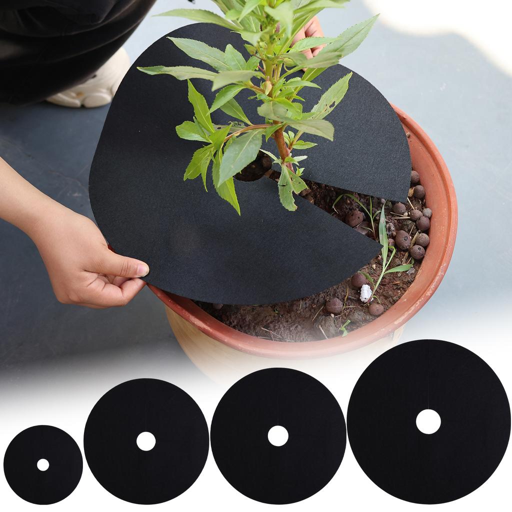 Non-Woven Tree Mulch Rings Tree Protector Mats Garden Growth Weed Control Plant Root Protection Cushions Anti-weed Cloth Films