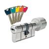 Button Cylinder - Abuse - P12rps - 5 Colored Keys - Reinforced Security - Anti-picking