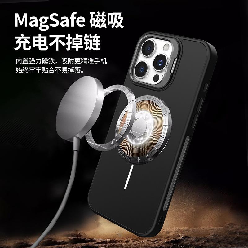 Applicable to Apple 11promax mobile phone case Apple 11 magnetic suction 11 lens holder case 11 simple anti-drop protective case
