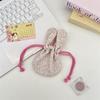 59302 Cute Rabbit Ears Floral Bouquet Mouth Drawstring Storage Bag Outdoor Portable Cosmetics Lipstick Hand Bag