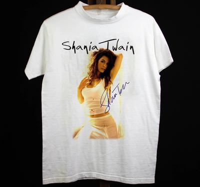 Inspiriertes Shania Twain Signature Geschenk Kurzarm Weiß Alle Größen T-Shirt AG1077