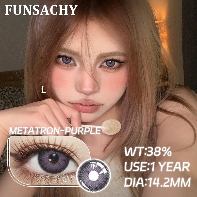 FUNSACHY 1 Pair Green Contact Lenses for Eyes Natural Colored Contact Blue Eyes Lenses Korean Contacts Lenses Yearly Gray Pupil