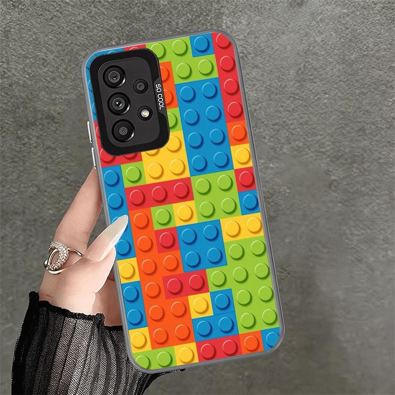 Fashion Building Blocks Pattern Shockproof Phone Case for Samsung A17 A16 A15 A14 A37 A57 A36 A56 A26 A35 A55 A25 A34 A54 A24 A1