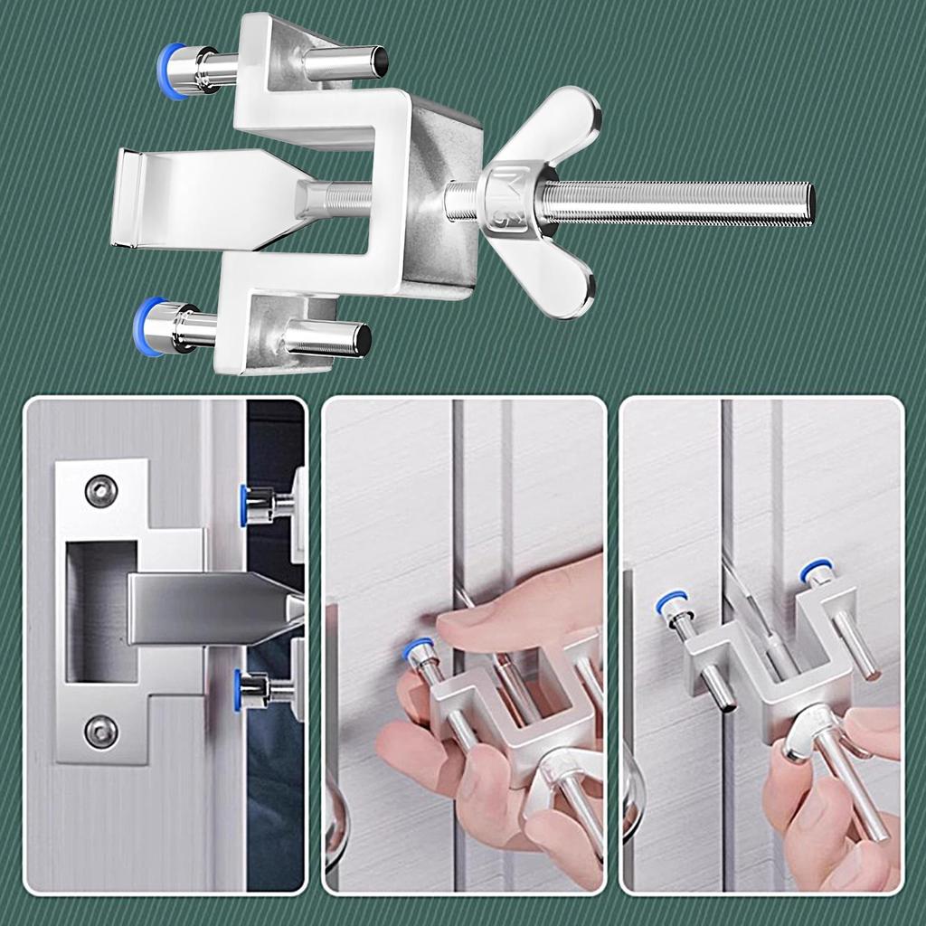 DualNut Adjustment Portable Door Lock Hotel Door Locks Self-Defense Door Stop Travel Anti-theft Door Stopper Safety Lock