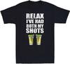 Tequila Relax I've Had Both My Shots Funny Alcohol Drinking Wine Men's T-Shirt Black