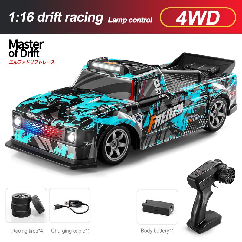 

New 1:16 4WD RC Off-Road Drift Car With LED Light Replaceable Tire High Speed Competitive Racing Toys For Children Adults Gifts