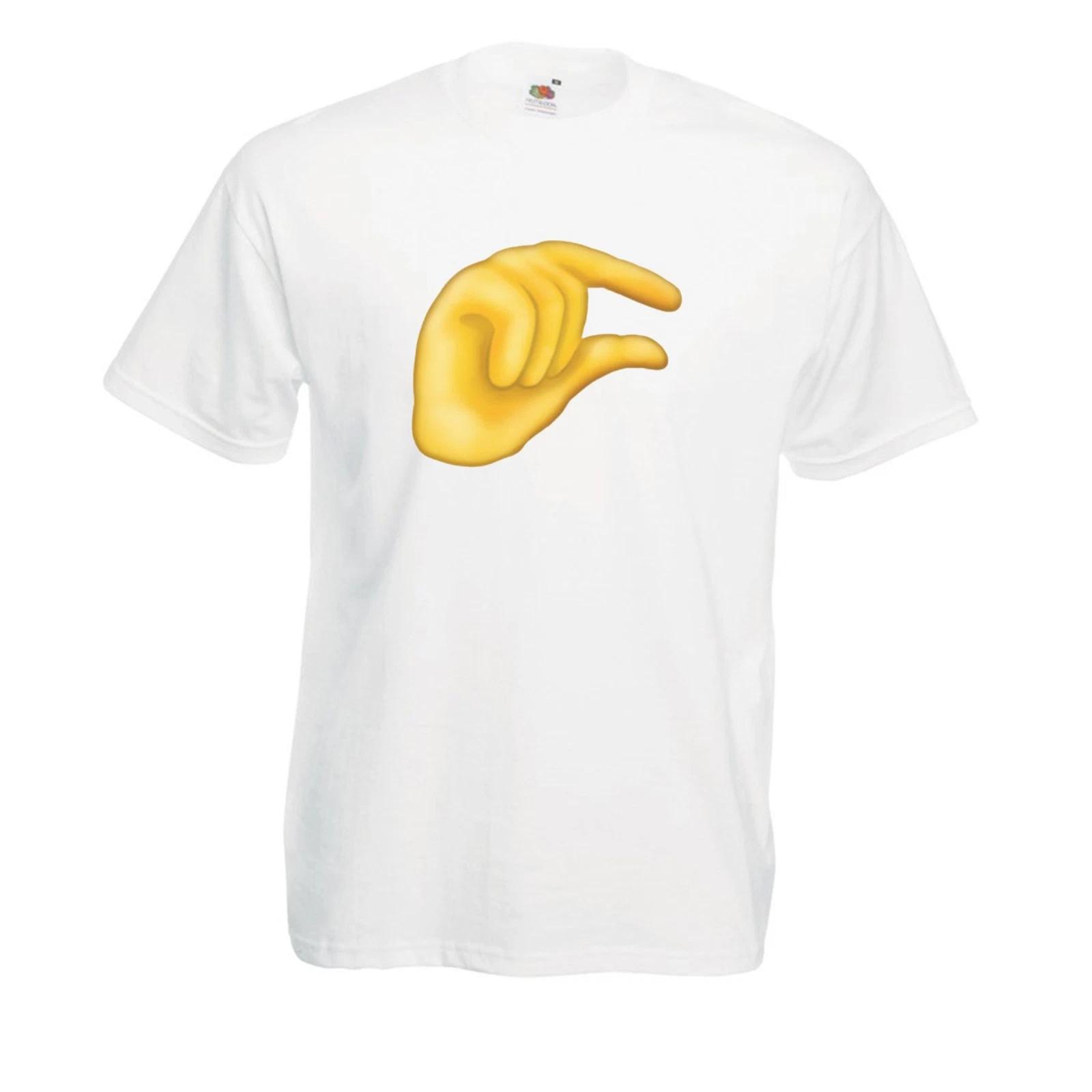 Mens Tiny Penis Emoji Funny Rude Adult Joke White Unisex T-Shirt 3XL