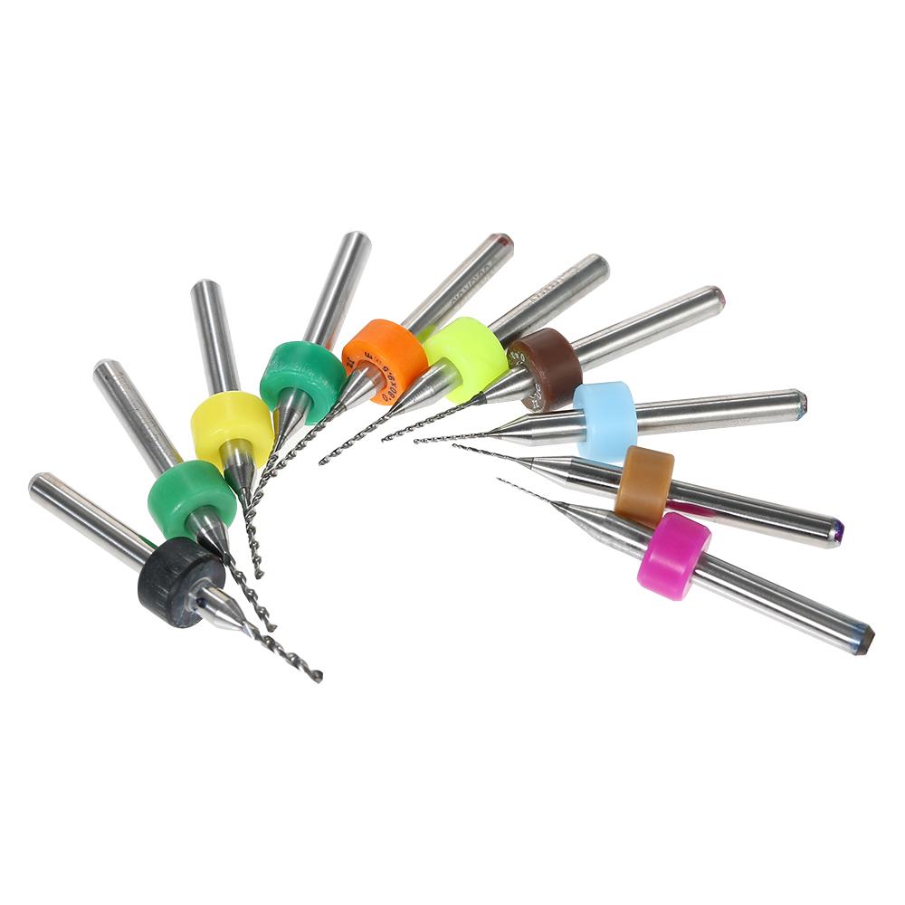 10pcs Tungsten Carbide Micro Drill Bits Set Engraving Tools for PCB Circuit Board