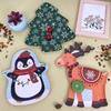 Christmas Plastic Tableware Decoration Plates Christmas Trees Pumpkin Plates Snowman Shapes