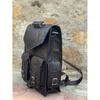 Leather Genuine Backpack Black Leather Rucksack Boho Festival