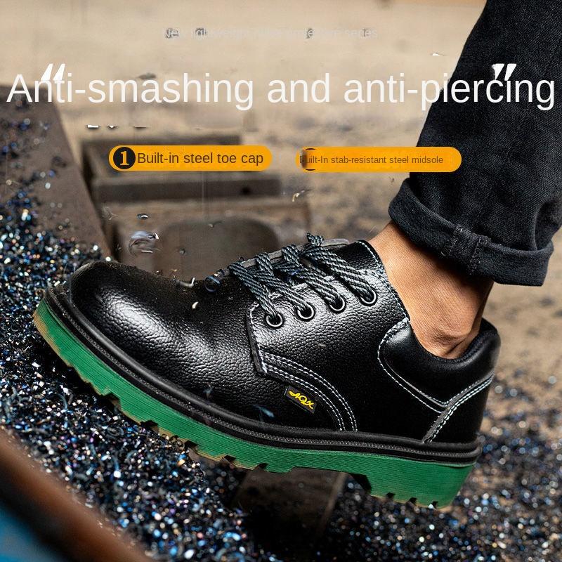 Labor Insurance Shoes Men's Anti-smashing and Stab-proof Solid Soles, Old Insurance Shoes, Protective Shoes, Construction Site Shoes
