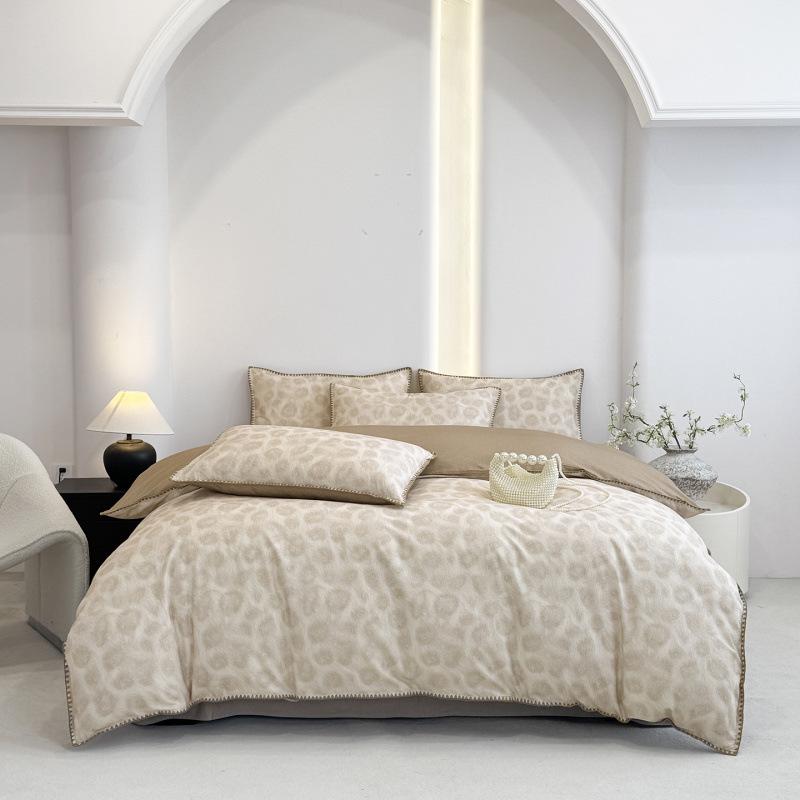 2026 Shell Edge Thickened Brushed Cotton 4-Piece Set