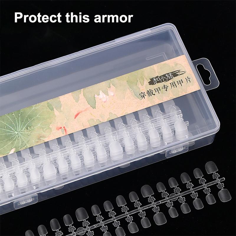 100 Pcs Kids Fake Nail Tips False Nails Press On Nails Coffin Artificial Nails Clear Fake Nail Tips For Extension Manicure Tool