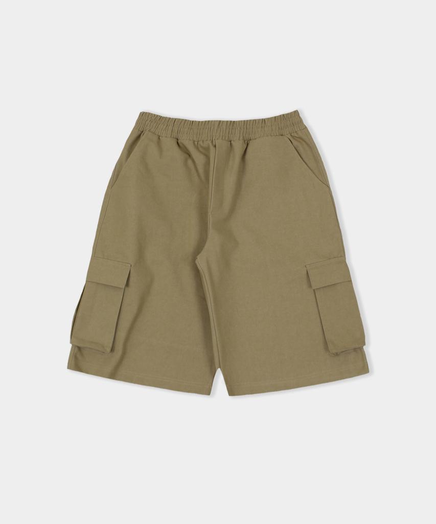 CAMEL WORK Denim Bermuda Cargo Pants (Beige)