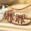 Dangle Earrings 1 Pair Sports Ball Bow Hook 2D Acrylic Rugby Football Basketball Bowknot Tennis Baseball Drop Lovers Gifts Ear Jewelry