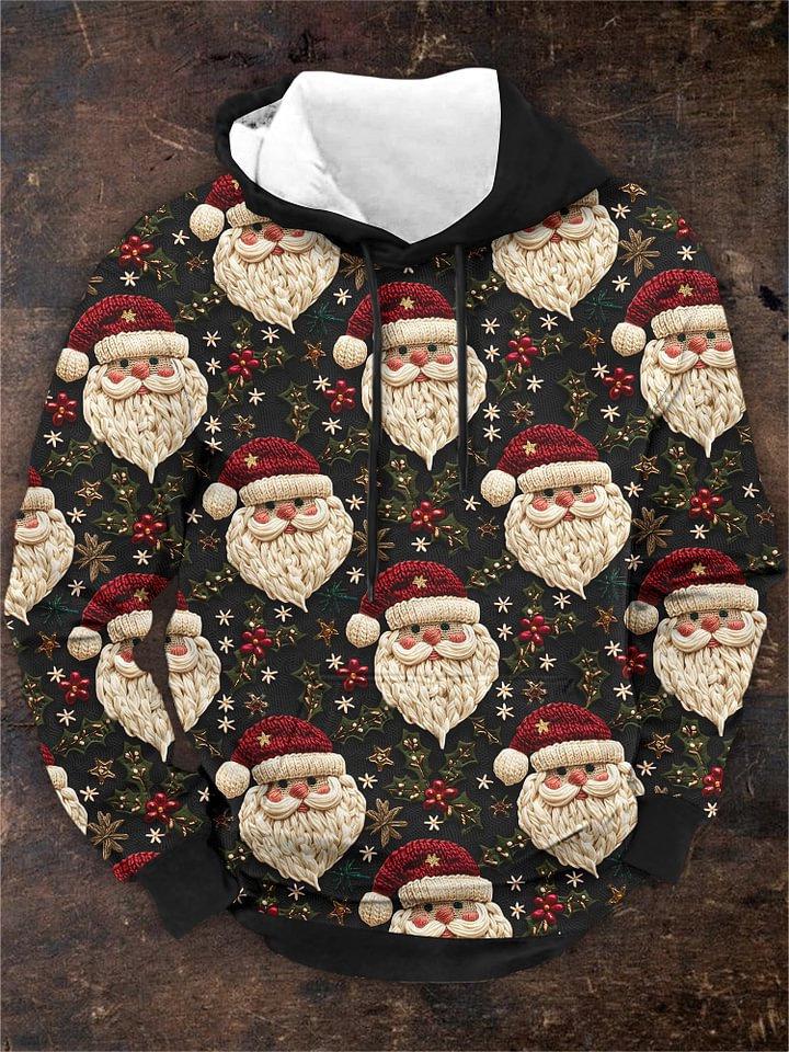 2025 Men s 3D Print Christmas Eve Hoodie - Loose Fit, Casual Spring/Autumn Sweatshirt 4XL