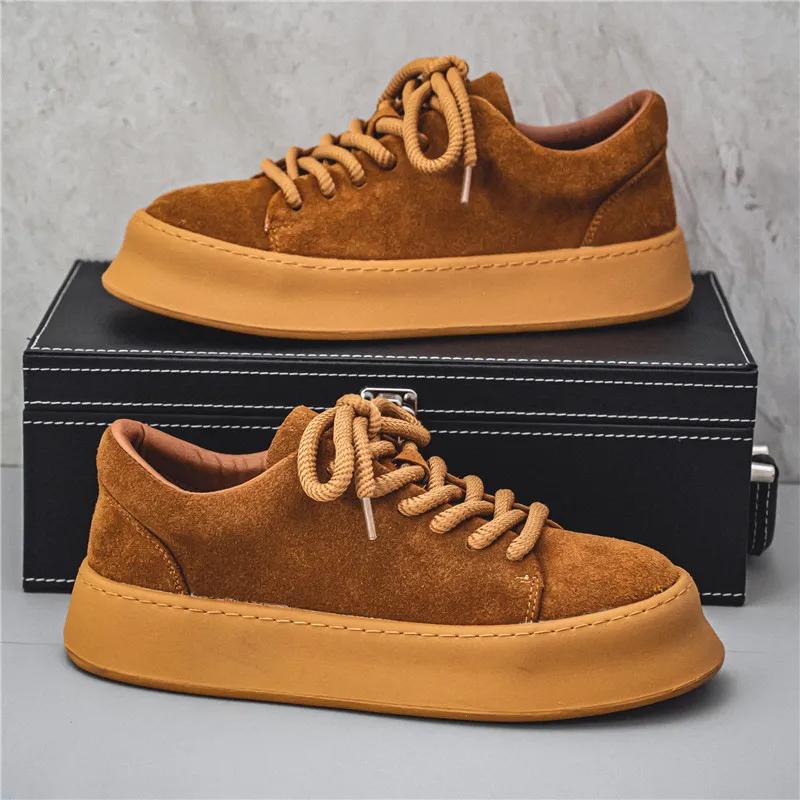 Высокие кроссовки мужские дизайнерские зимние плюшевые теплые зимние ботинки модные повседневные кожаные верхние ботинки увеличенной высоты на плоской платформе для сноуборда 39 5785₽