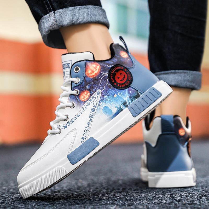 Fashion Fashion Halloween Style Men's Casual Sneakers Designer High Top Men Sneakers Trainers Autumn Men Vulcanize Shoes Big Size 47