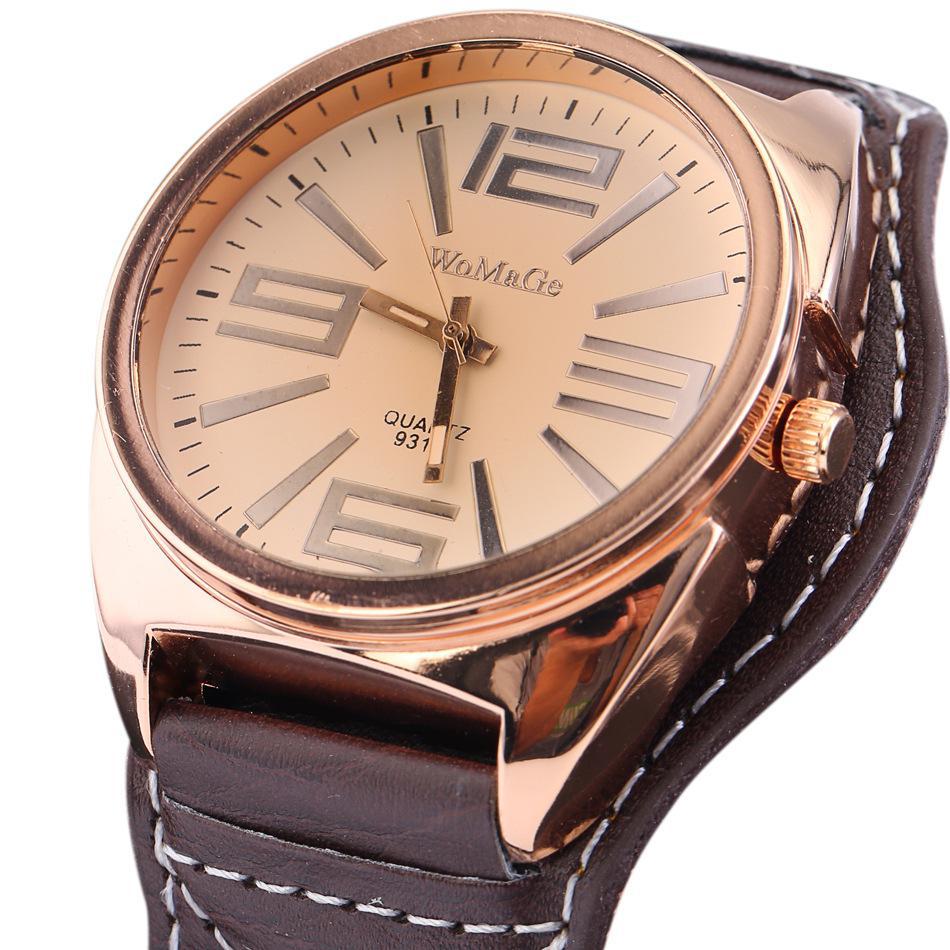 Womage Modemarke Uhr Damen Rote Uhren Roségold Großes Zifferblatt Quarz Armbanduhren Lässige Damenuhren Reloj Mujer gray