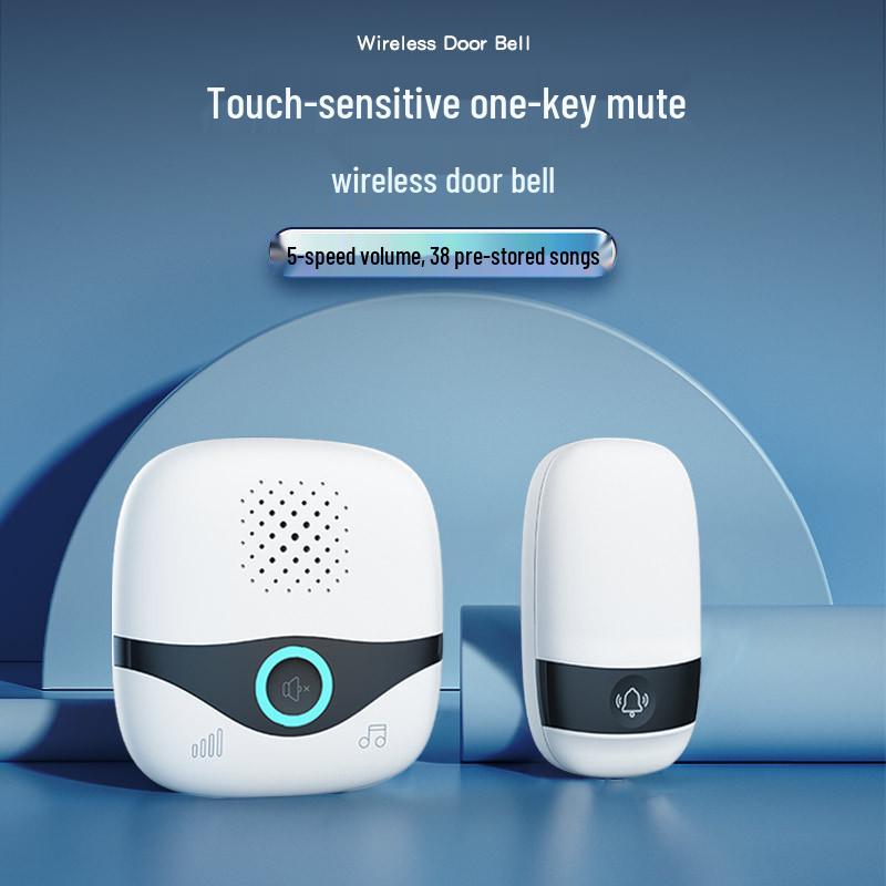 Smart Waterproof Wireless Doorbell with Touch Sensor & One-Key Mute No