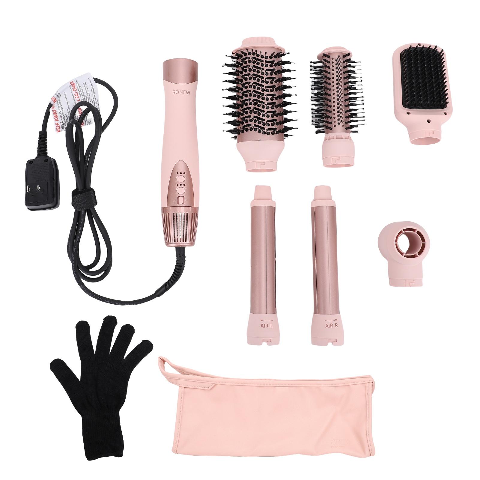 

Набор щеток для фена Горячий стайлер для волос 106000 об/мин Высокоскоростной отрицательный ионный фен Фен-щетка EU Plug 6 IN 1