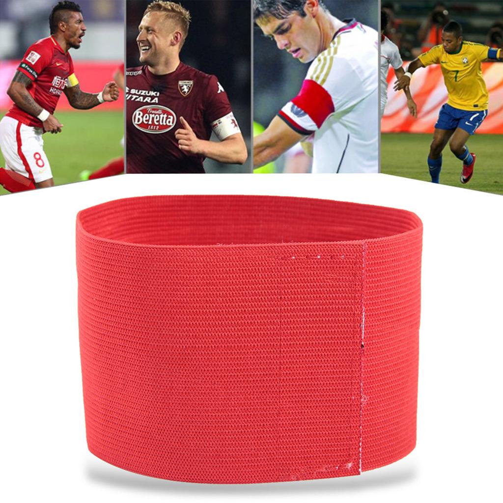 Outdoor Team Sports Groups Soccer Armbands Adjustable Player Bands (red)