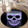 1pc Skull Maze Office Round Area Rug, Indoor Mat Suitable ForOffice, Under Office Chairs Bedroom Living Room Home Decor, Room Deco Q116