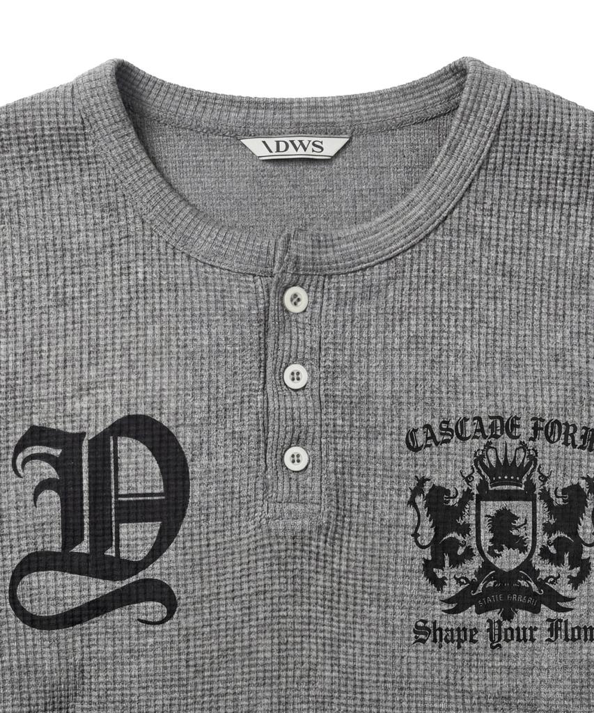 IDWS Shape Henley Neck Long Sleeve Gray
