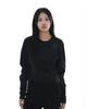 Heojin Disstored Flower Crop Long Sleeve_Black (Thumb Hole)