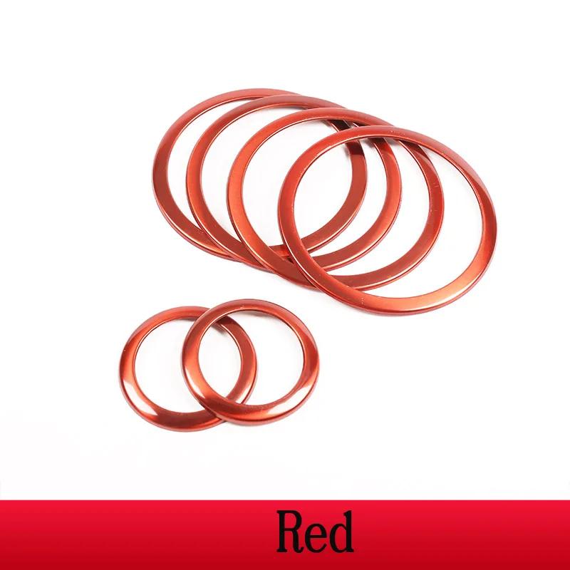 stainless steel carbon fiber Red For Toyota GR Supra A90 - Car Door Speaker Ring Trim Sticker Interior Car Accessories красный