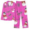 1116 new hot-selling Christmas loungewear pajamas long-sleeved trousers cardigan set 1D digital printing pattern