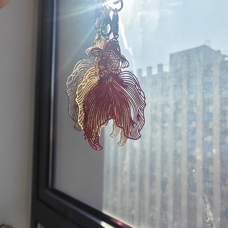 Fashion Hollow Small Fish Pendant Phone Straps Lanyard Pocket Keychain Strap Backpack Charm Car Keys Decoration Chain