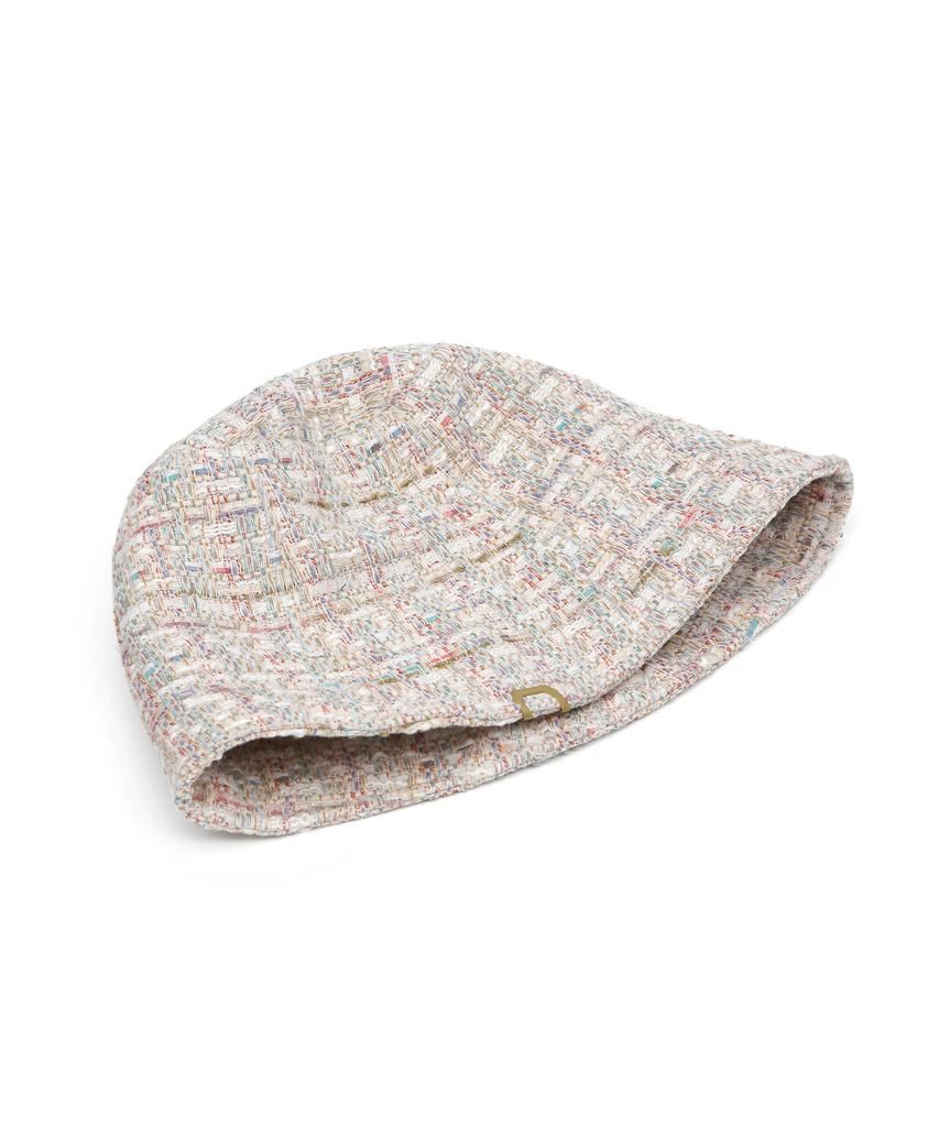 Eondeokeonteulolseutyudio Tweed Summer Bucket Hat Stand Bucket / Ethnic Tweed / Rainbow