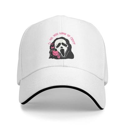 Classic Ghost Calling No You Hang Up First Halloween Baseball Cap Women Unisex Adjustable Halloween Movie Scream Dad Hat Outdoor