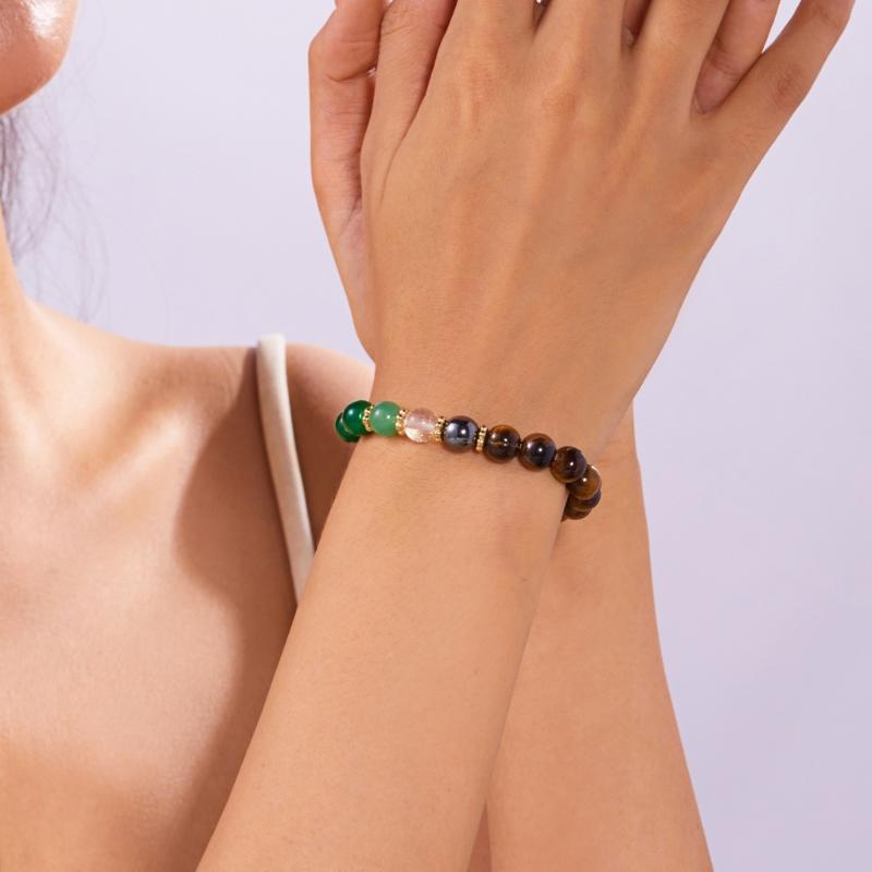 Handmade Geometric Bracelet with Natural Stone Beads Simple Yet Stylish for Casual Outfits and Travel Adventures