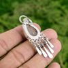 Daughters Day Sale Natural Plume Agate Wife Pendant Jewelry 925 Sterling Silver
