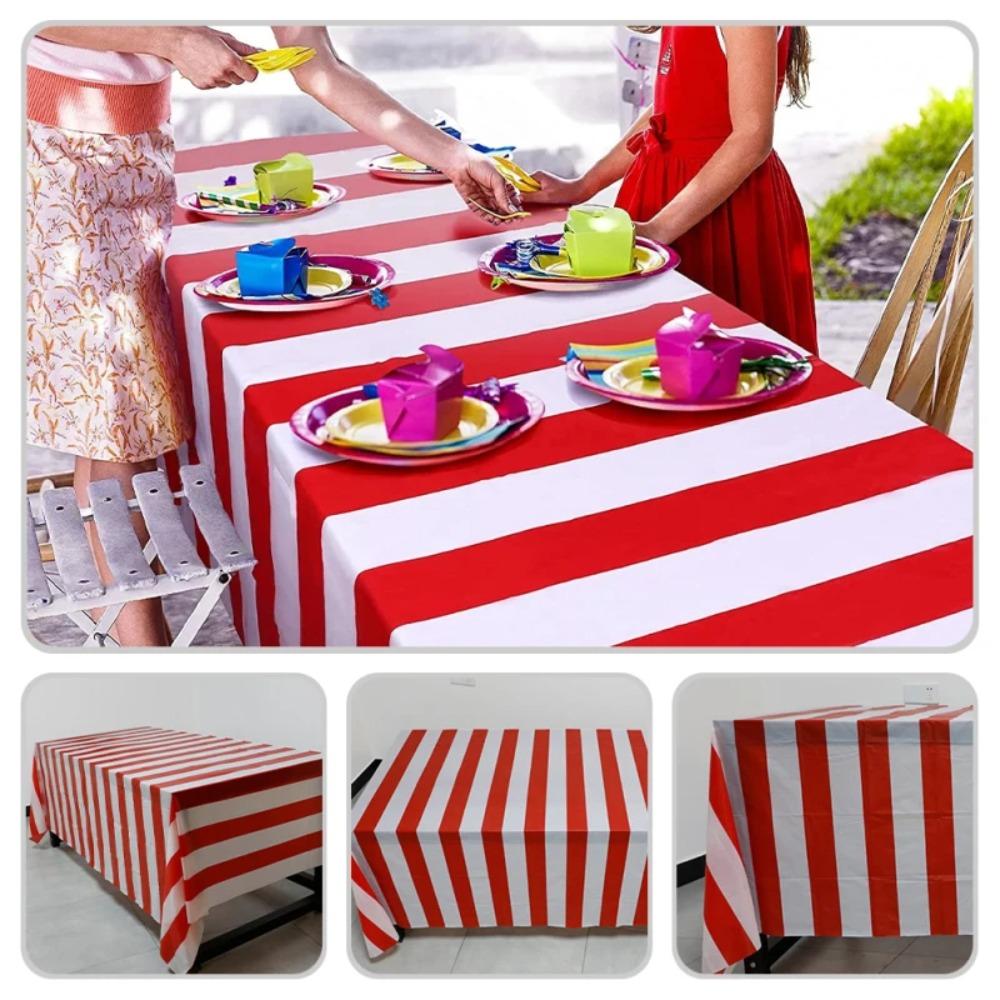 Christmas Circus Cloth Stripe Mats Picnic Photo Props Fashion Table Setting