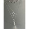 European and American Style Ins-Inspired Multi-Layered Chain Heart Cross Pendant Necklace for Women, Niche Y2K Trendy Clavicle Chain