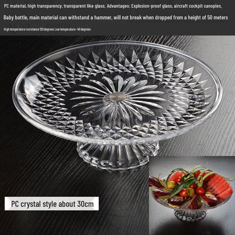 Transparent European Style Acrylic Fruit Plate