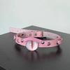 Gothic Punk Choker Necklace With Demons Eye Designs Fashion Accessory for Women Craft of PU Leather And Resin Alloy