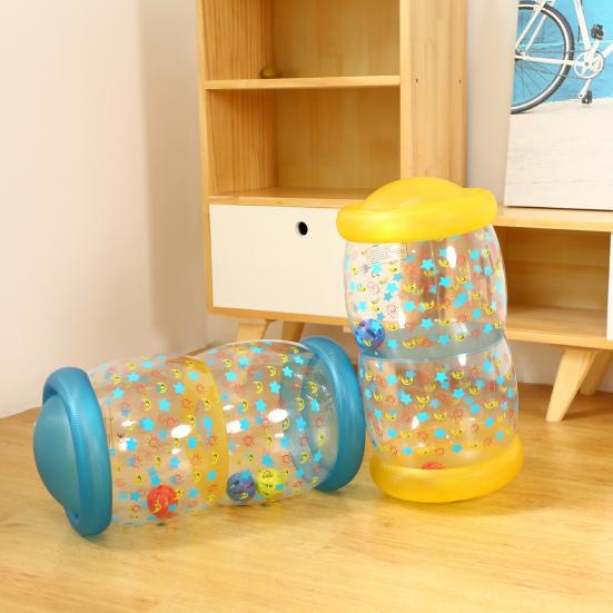 Infant Crawling Roller Toy Portable Wear-resistant Transparent Quick Inflatable Early Development Toy Daily Use