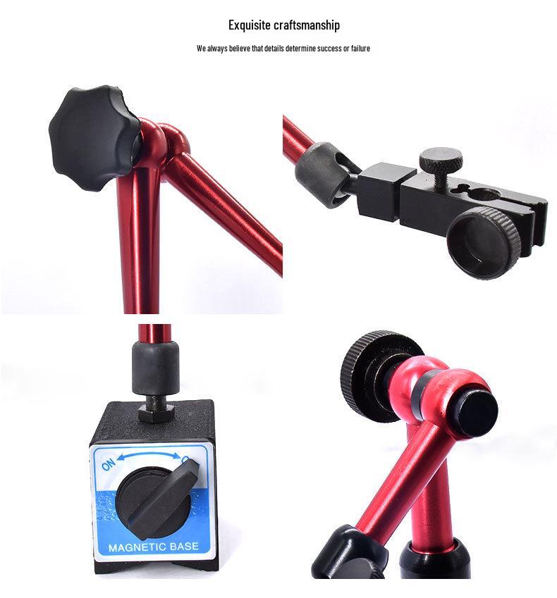 Magnetic Dial Indicator Base with Mechanical Lever and Hydraulic Oil Pressure Gauge