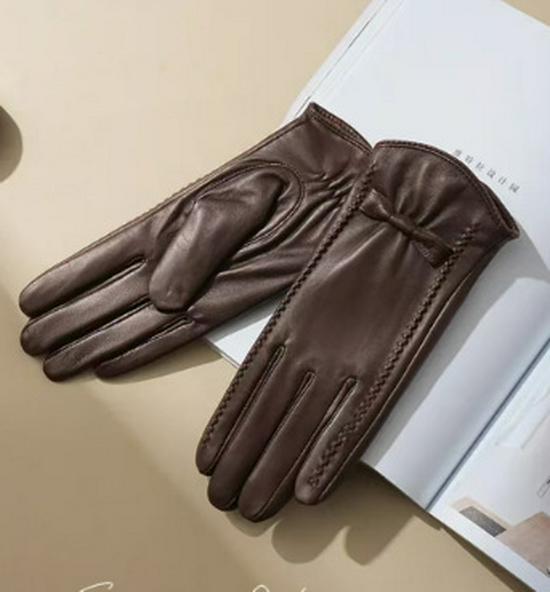 

Женские флисовые перчатки из натуральной овчины с сенсорным экраном для вождения XL (Palm Width 8-9CM)