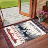 Christmas Printed Square Area Rug Soft Non Slip Floor Carpet For Bedroom Holiday Gift