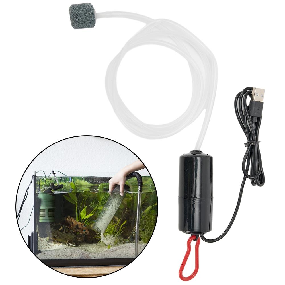 Aquarium Air Pump 100cm 7.5x3cm Aerator Air Compressor