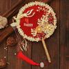 Handmade Chinese Xiuhe Style Wedding Bouquet Fan