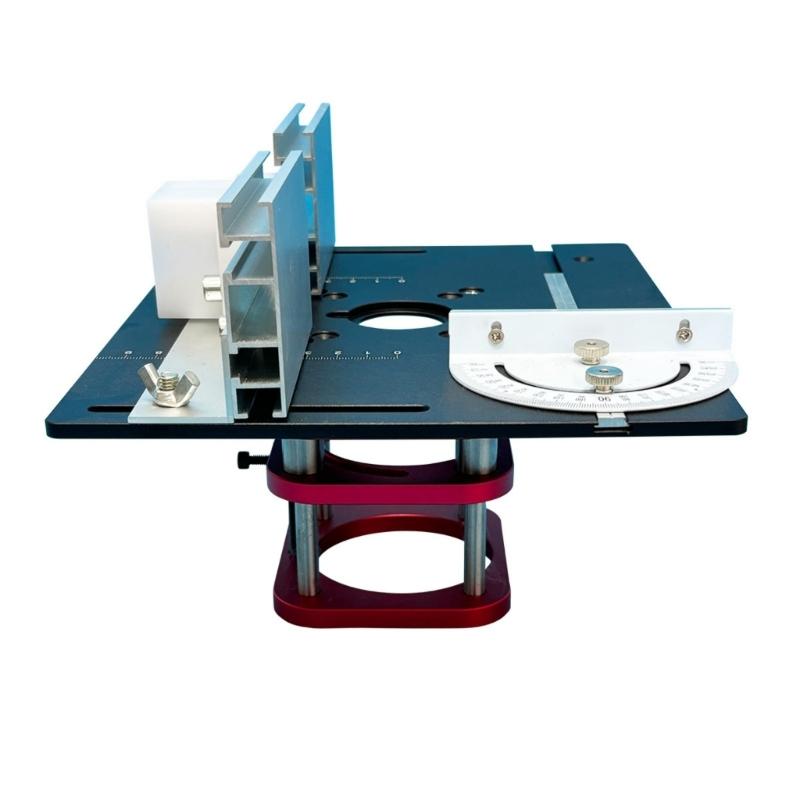 Aluminum Router Table Insert Plate with Miter Gauge Guide for Woodworking Benches Durability and Wear Resistant