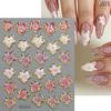 Blossom Floral Nail Stickers Bronzing 5D Spring Summer Petal Nail Appliques Flowers Nail Charms DIY For Manicure Decoration