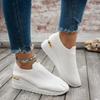 Women’s Knit Mesh Slip-On Sneakers Platform Wedge Casual Shoes